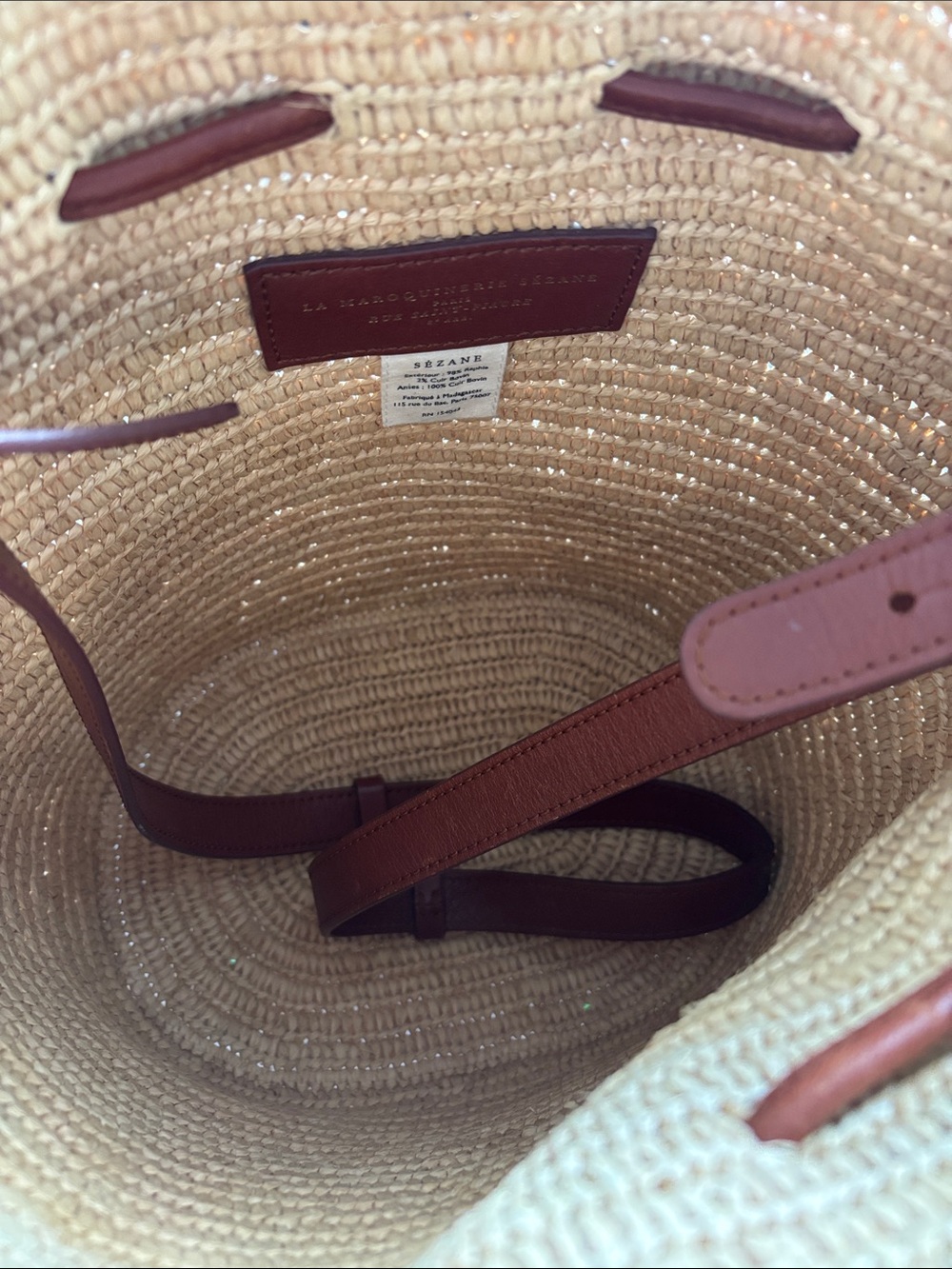 Sezane Farrow Bag Raffia - Picture 3 of 14